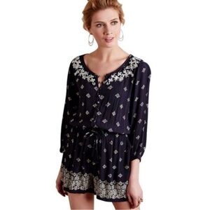 Anthropologie x Lilka Blue Starflower Patterned Romper